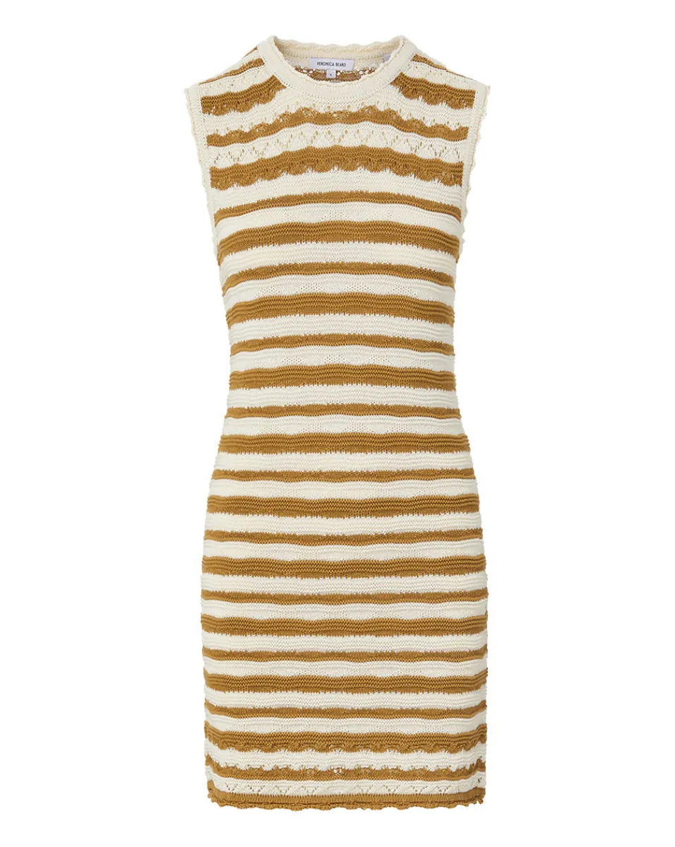 Veronica Beard Dresses*Templeton Crochet Knit Mini Dress DesertKhaki/Off-White