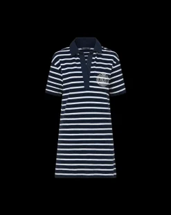 Veronica Beard Dresses*Terrence Terrycloth Dress in Marine/Off-White/Blue Surf Marine/Off-White/BlueSurf