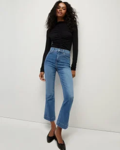 Veronica Beard Tops|Vb Classics*Theresa Ruched Turtleneck Black