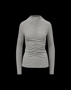 Veronica Beard Tops|Vb Classics*Theresa Ruched Turtleneck HeatherGrey