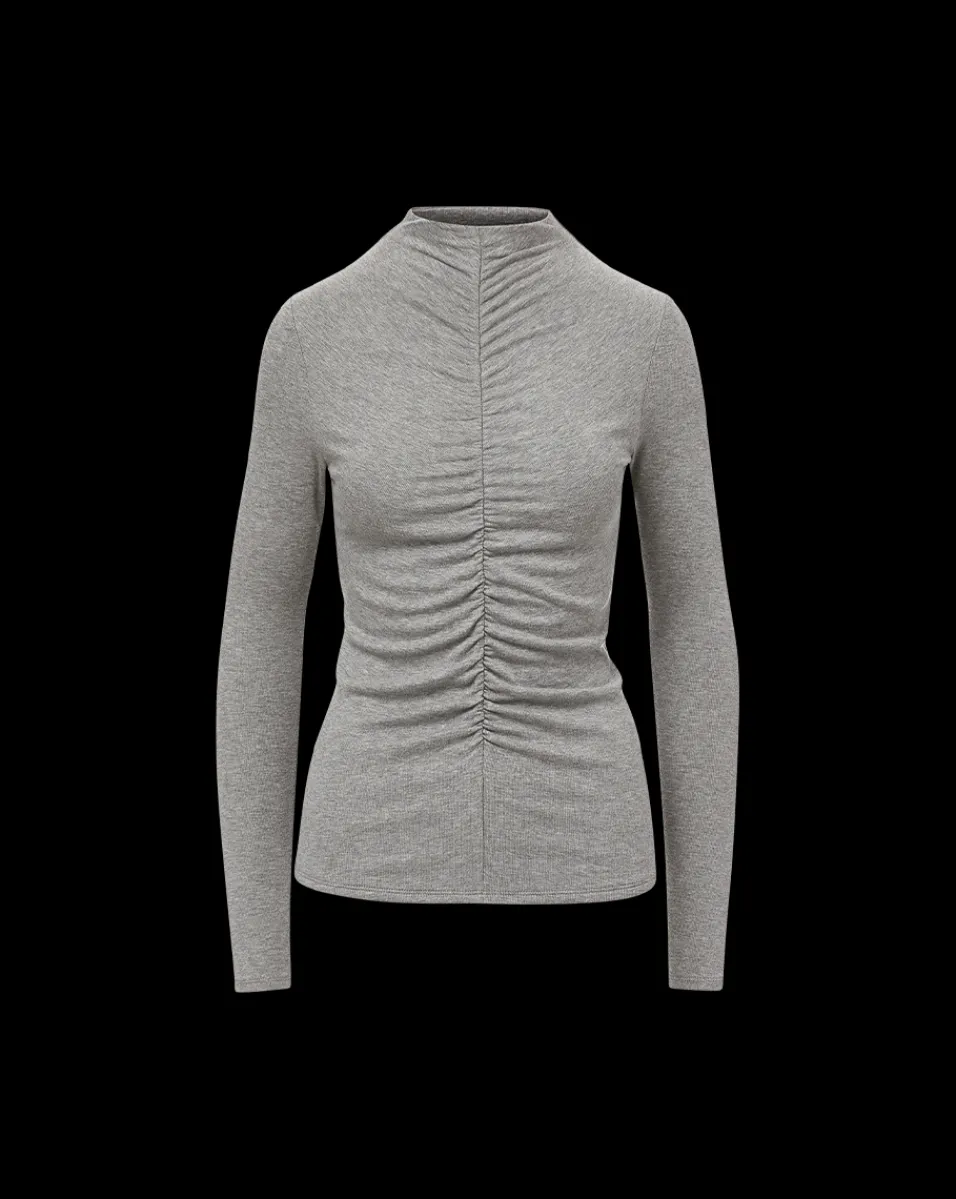 Veronica Beard Tops|Vb Classics*Theresa Ruched Turtleneck HeatherGrey
