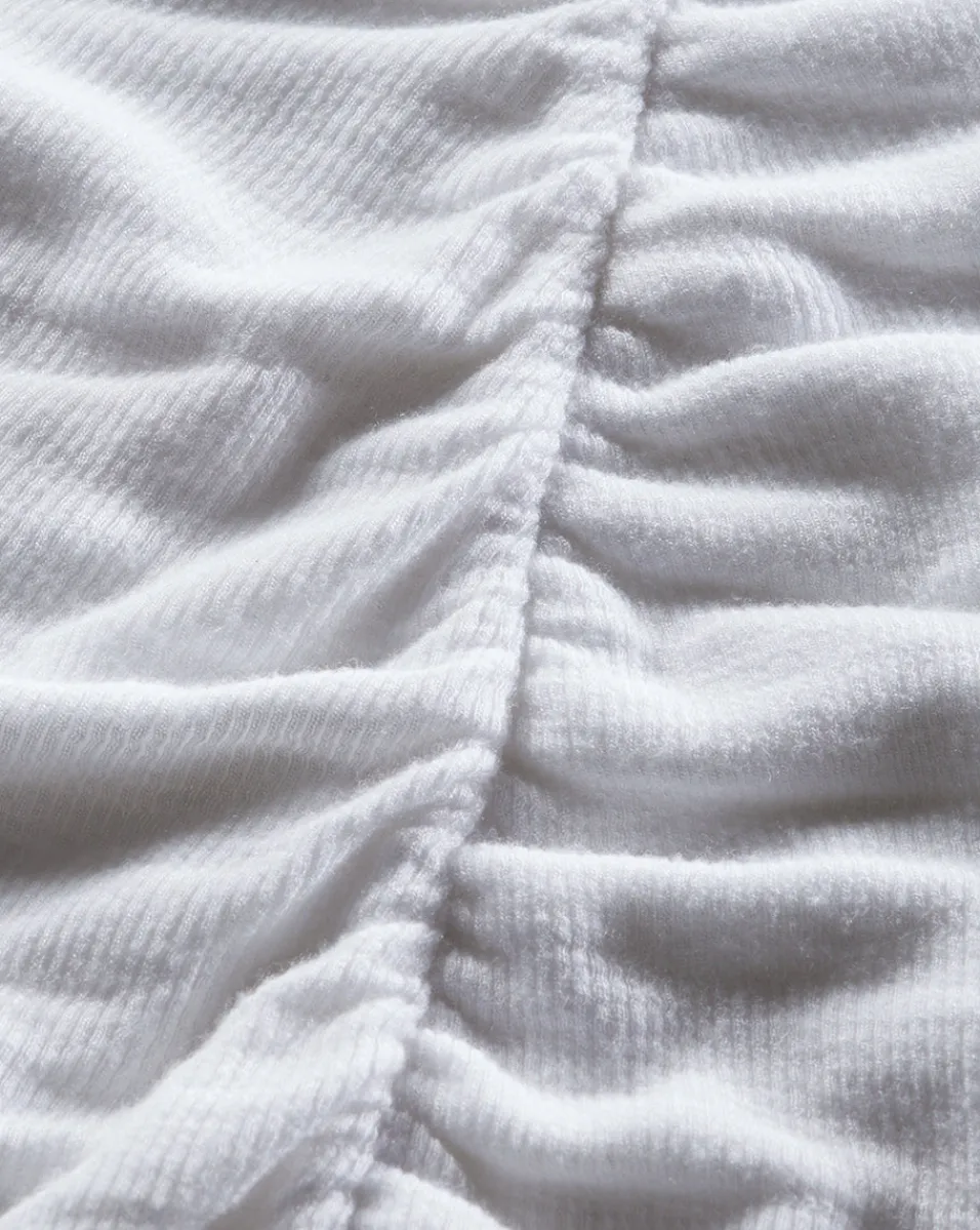 Veronica Beard Tops|Vb Classics*Theresa Ruched Turtleneck White
