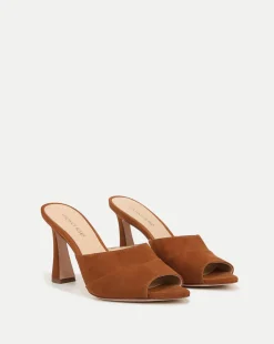 Veronica Beard Sandals*Thora Suede Mule in Caramel