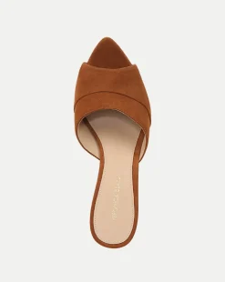 Veronica Beard Sandals*Thora Suede Mule in Caramel