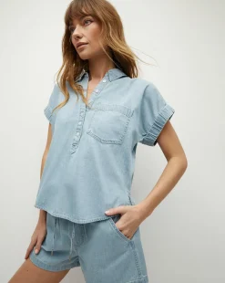 Veronica Beard Skirts & Shorts*Tijana Chambray Short in Sky