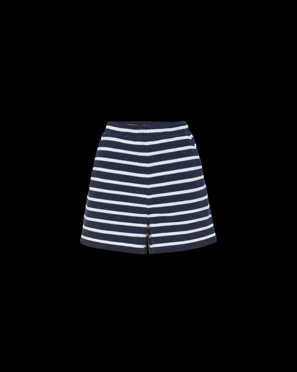 Veronica Beard Skirts & Shorts*Tijana Terrycloth Short in Marine/Off-White/Blue Surf Marine/Off-White/BlueSurf