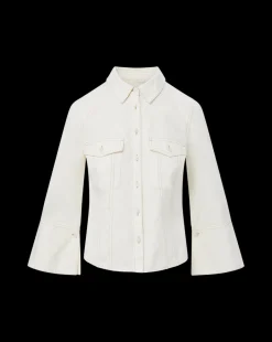 Veronica Beard Tops*Tivi Denim Shirt in Ecru