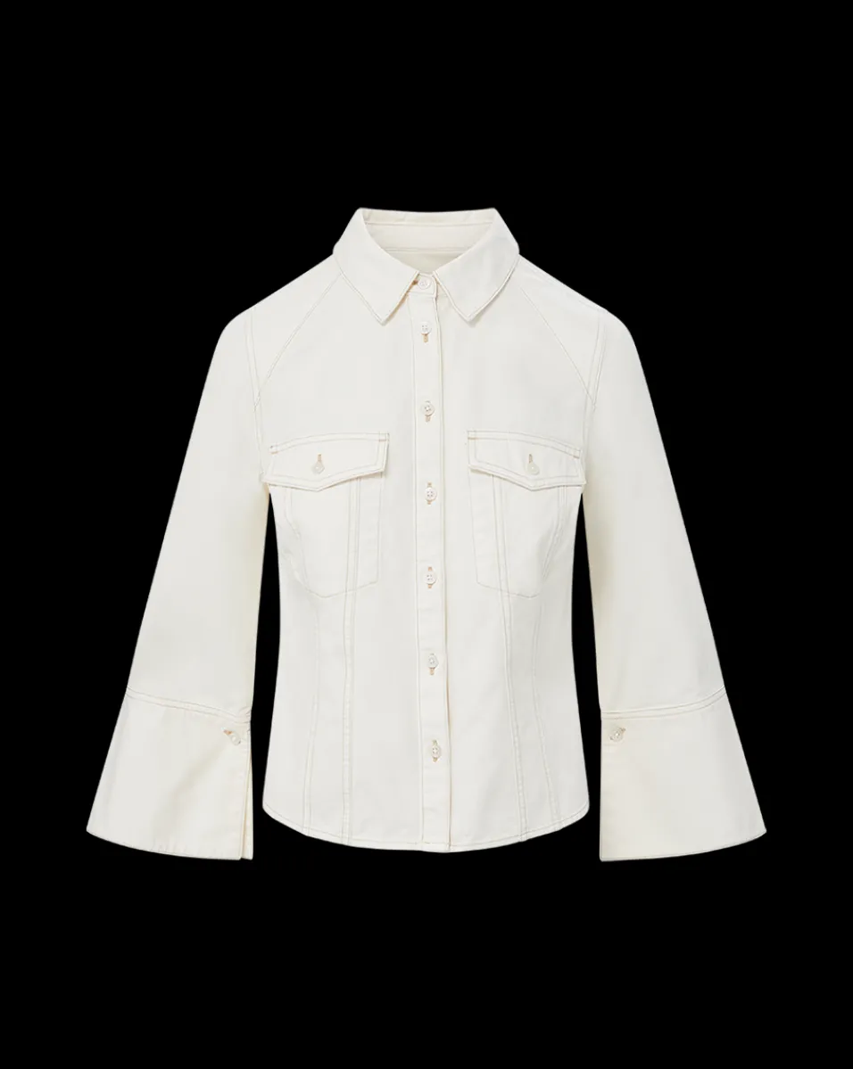 Veronica Beard Tops*Tivi Denim Shirt in Ecru