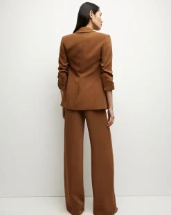 Veronica Beard Jackets & Outerwear*Tomi Matte Crepe Jacket in Deep Ochre DeepOchre