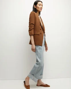 Veronica Beard Jackets & Outerwear*Tomi Matte Crepe Jacket in Deep Ochre DeepOchre