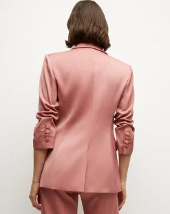 Veronica Beard Jackets & Outerwear*Tomi Satin Dickey Jacket in Rose