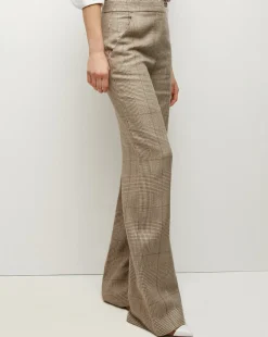 Veronica Beard Pants*Tonelli Plaid Pant in Ecru/Ochre
