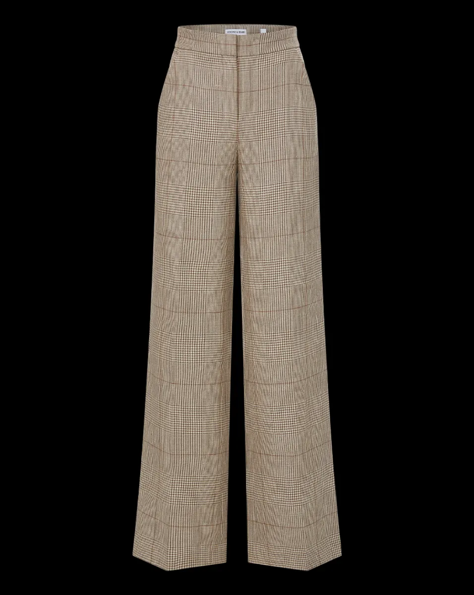 Veronica Beard Pants*Tonelli Plaid Pant in Ecru/Ochre