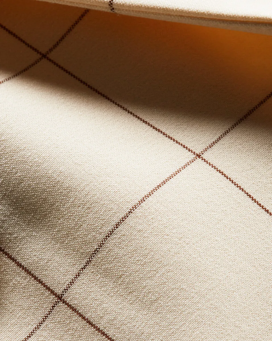 Veronica Beard Pants*Tonelli Plaid Pant in Ecru/Deep Ochre Ecru/DeepOchre