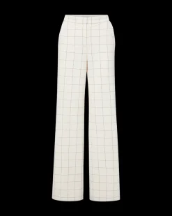 Veronica Beard Pants*Tonelli Plaid Pant in Ecru/Deep Ochre Ecru/DeepOchre