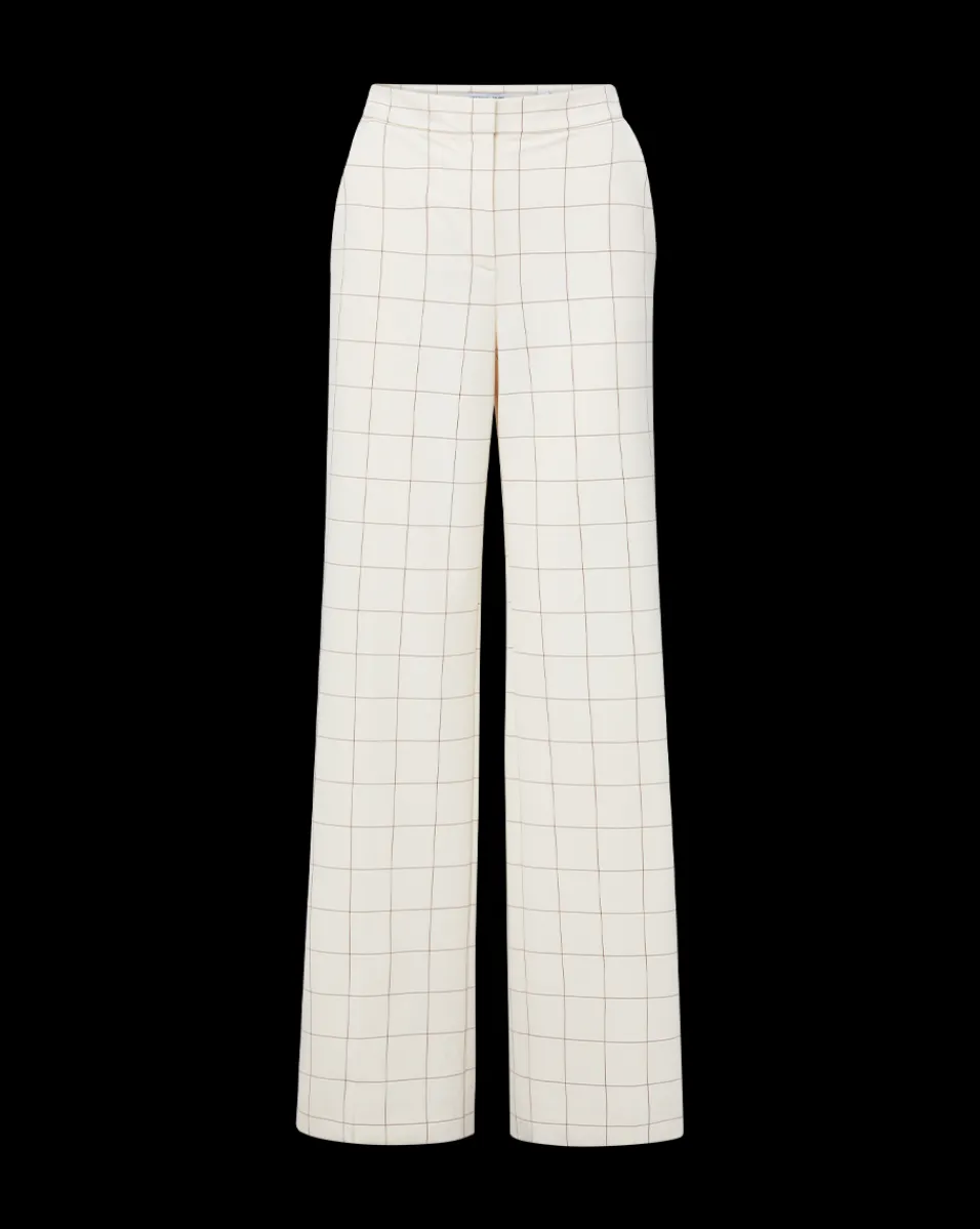 Veronica Beard Pants*Tonelli Plaid Pant in Ecru/Deep Ochre Ecru/DeepOchre