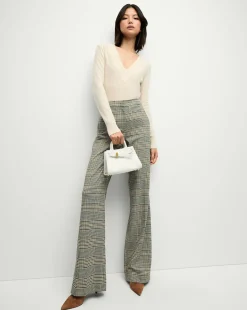 Veronica Beard Pants|Matching Sets*Tonelli Plaid Pant in Ecru/Green Multi Ecru/GreenMulti