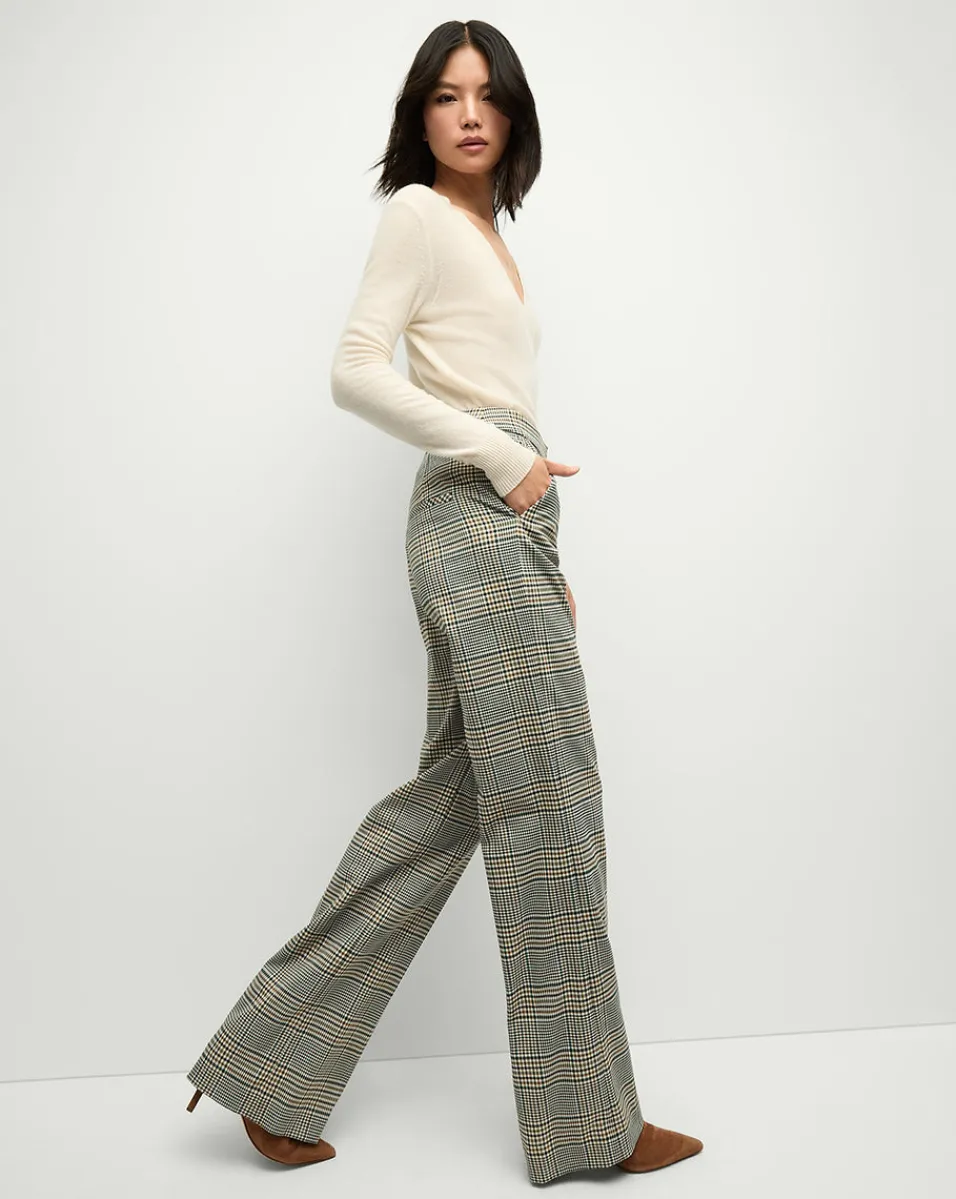 Veronica Beard Pants|Matching Sets*Tonelli Plaid Pant in Ecru/Green Multi Ecru/GreenMulti
