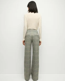 Veronica Beard Pants|Matching Sets*Tonelli Plaid Pant in Ecru/Green Multi Ecru/GreenMulti