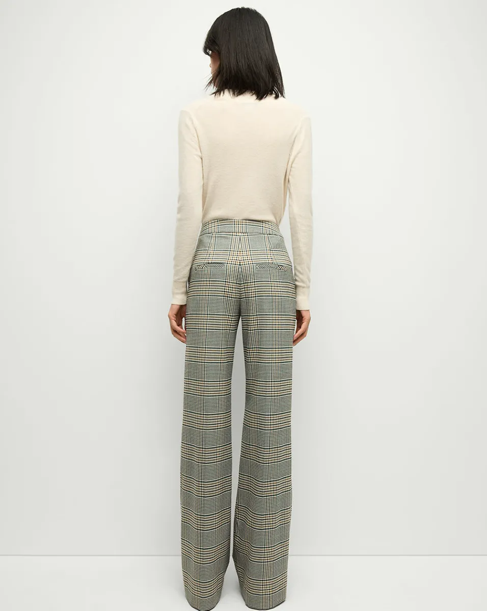 Veronica Beard Pants|Matching Sets*Tonelli Plaid Pant in Ecru/Green Multi Ecru/GreenMulti