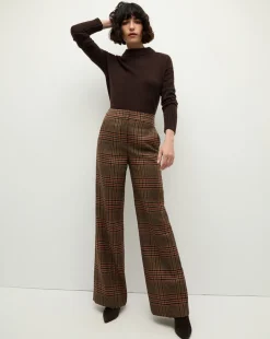 Veronica Beard Pants|The Veronicas' Favorites*Tonelli Plaid Pants in Camel & Black Camel/Black