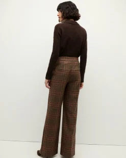 Veronica Beard Pants|The Veronicas' Favorites*Tonelli Plaid Pants in Camel & Black Camel/Black