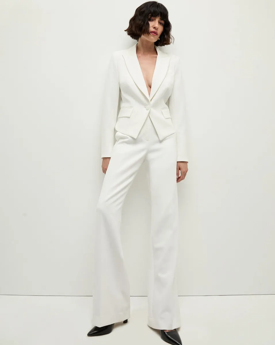 Veronica Beard Pants|Matching Sets*Tonelli Tuxedo Stripe Pant in White Off-White
