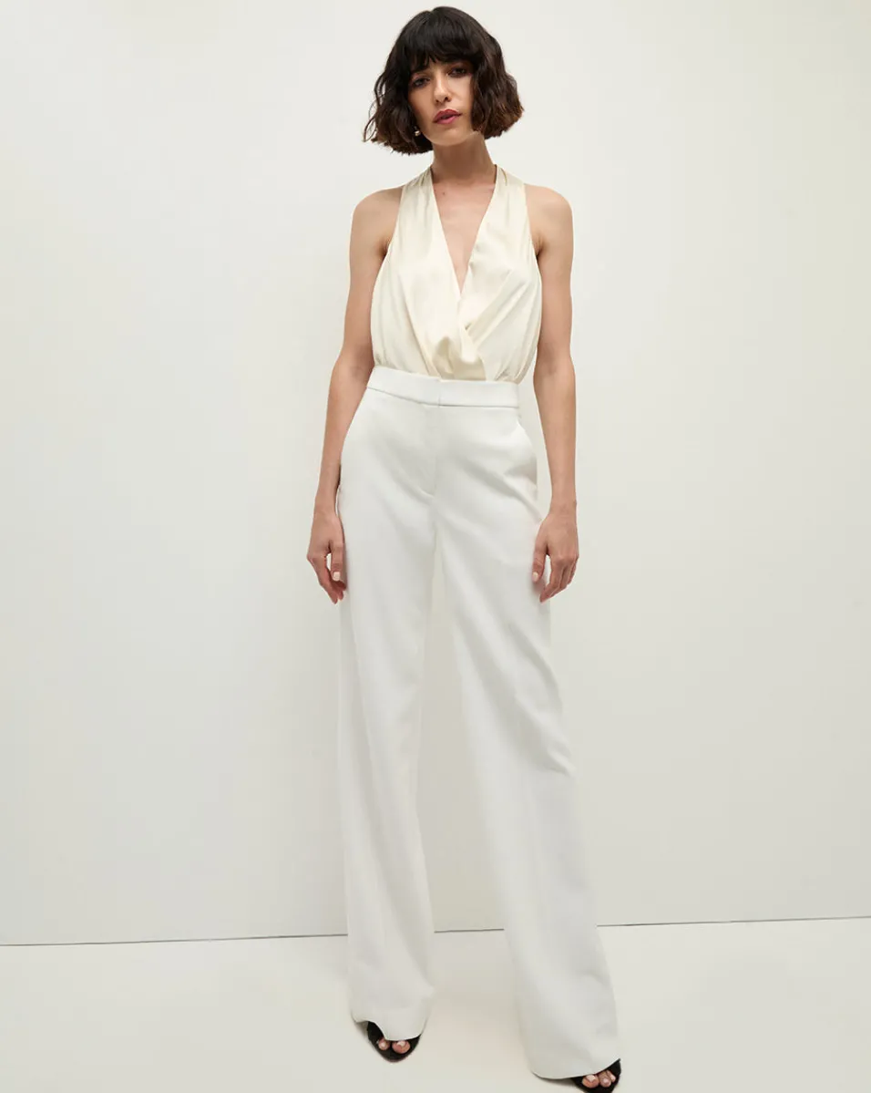 Veronica Beard Pants|Matching Sets*Tonelli Tuxedo Stripe Pant in White Off-White