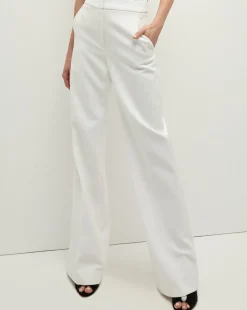 Veronica Beard Pants|Matching Sets*Tonelli Tuxedo Stripe Pant in White Off-White