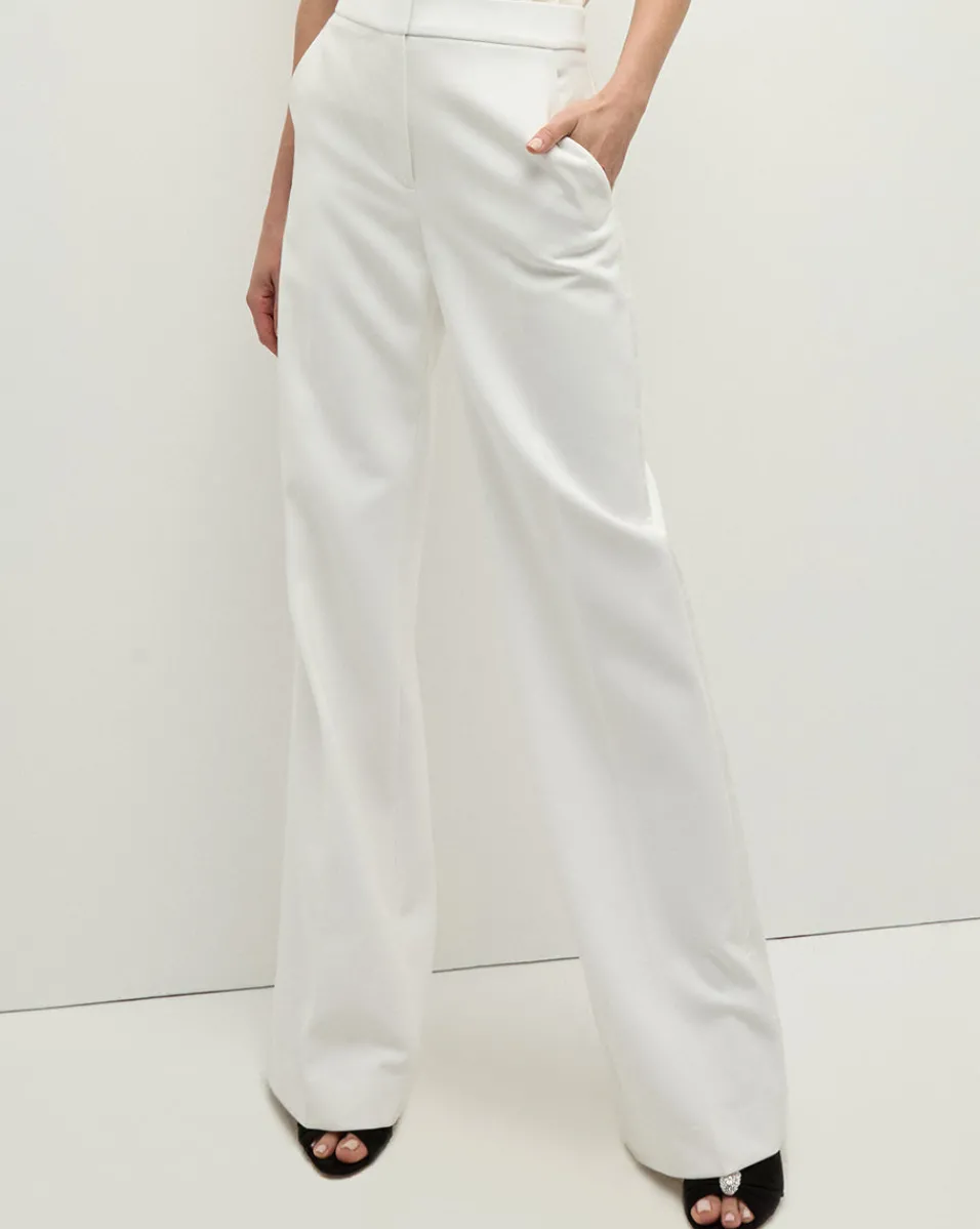 Veronica Beard Pants|Matching Sets*Tonelli Tuxedo Stripe Pant in White Off-White