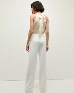 Veronica Beard Pants|Matching Sets*Tonelli Tuxedo Stripe Pant in White Off-White