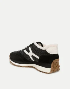 Veronica Beard Sneakers*Valentina Shearling Sneaker in Black