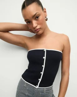 Veronica Beard Tops*Valley Knit Top in Navy