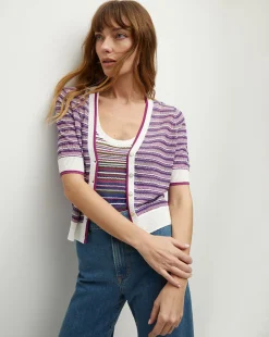 Veronica Beard Sweaters|Tops*Varia Striped Knit Cardigan Multi