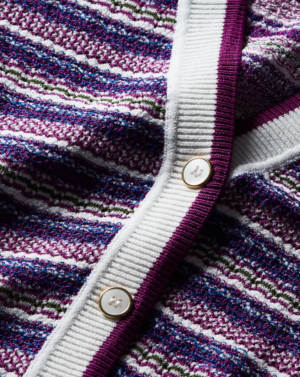 Veronica Beard Sweaters|Tops*Varia Striped Knit Cardigan Multi
