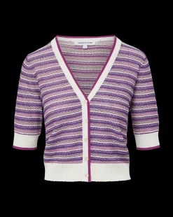 Veronica Beard Sweaters|Tops*Varia Striped Knit Cardigan Multi