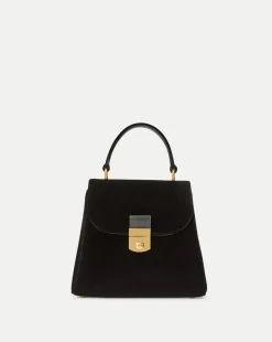 Veronica Beard Crossbody Bags|The Veronicas' Favorites*Velvet Crest Lock Top Handle Bag in x Poppy Delevingne Black