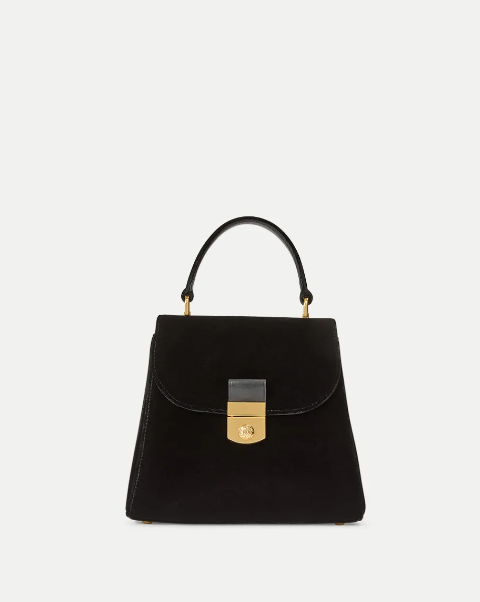 Veronica Beard Crossbody Bags|The Veronicas' Favorites*Velvet Crest Lock Top Handle Bag in x Poppy Delevingne Black