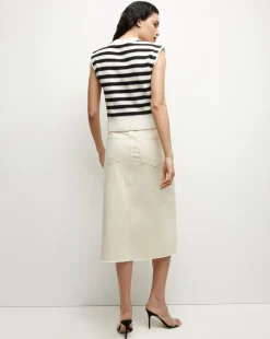 Veronica Beard Tops|Sweaters*Vera Cotton Tank in Off-White/Black