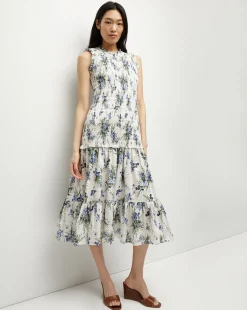 Veronica Beard Dresses*Verena Cotton Dress in Off-White Multi Off-WhiteMulti