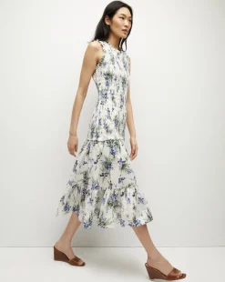 Veronica Beard Dresses*Verena Cotton Dress in Off-White Multi Off-WhiteMulti