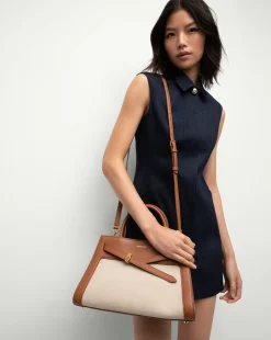 Veronica Beard Crossbody Bags|The Gift Guide*Canvas Dash Bag in Linen & Tan NaturalLinen/Hazelwood