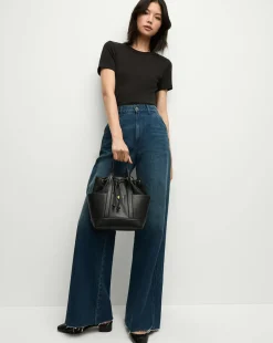 Veronica Beard Crossbody Bags|The Gift Guide*Goody Bag in Leather Black
