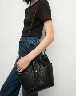 Veronica Beard Crossbody Bags|The Gift Guide*Goody Bag in Leather Black