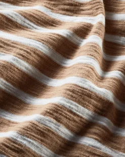 Veronica Beard Tops*Vinci Striped Muscle Tank Off-White/KhakiStripe