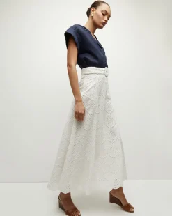 Veronica Beard Skirts & Shorts*Vintry Eyelet Skirt White
