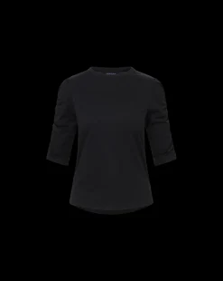 Veronica Beard Tops|Vb Classics*Waldorf Ruched-Sleeve Tee Black