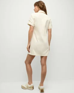 Veronica Beard Dresses*Warren Mini Shirtdress in Ecru
