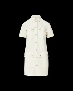 Veronica Beard Dresses*Warren Mini Shirtdress in Ecru