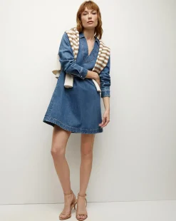 Veronica Beard Dresses*Wasta Denim Dress in Cornflower